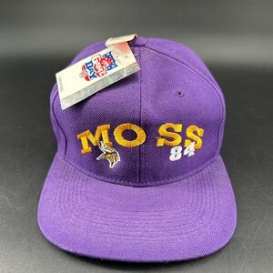 Vintage Minnesota Vikings Randy Moss #84 Snapback Hat Cap NFL NWT
